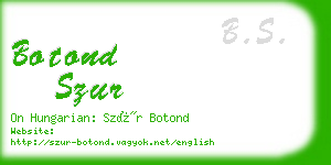 botond szur business card